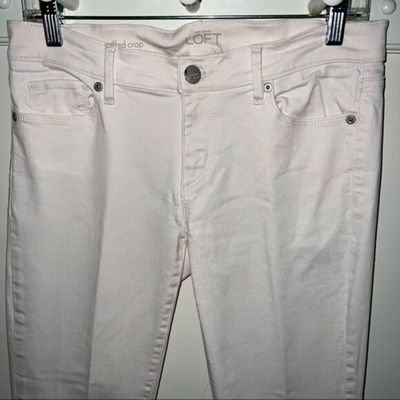 LOFT Blush Pink Modern Cuffed Crop Jeans - Picture 2 of 10